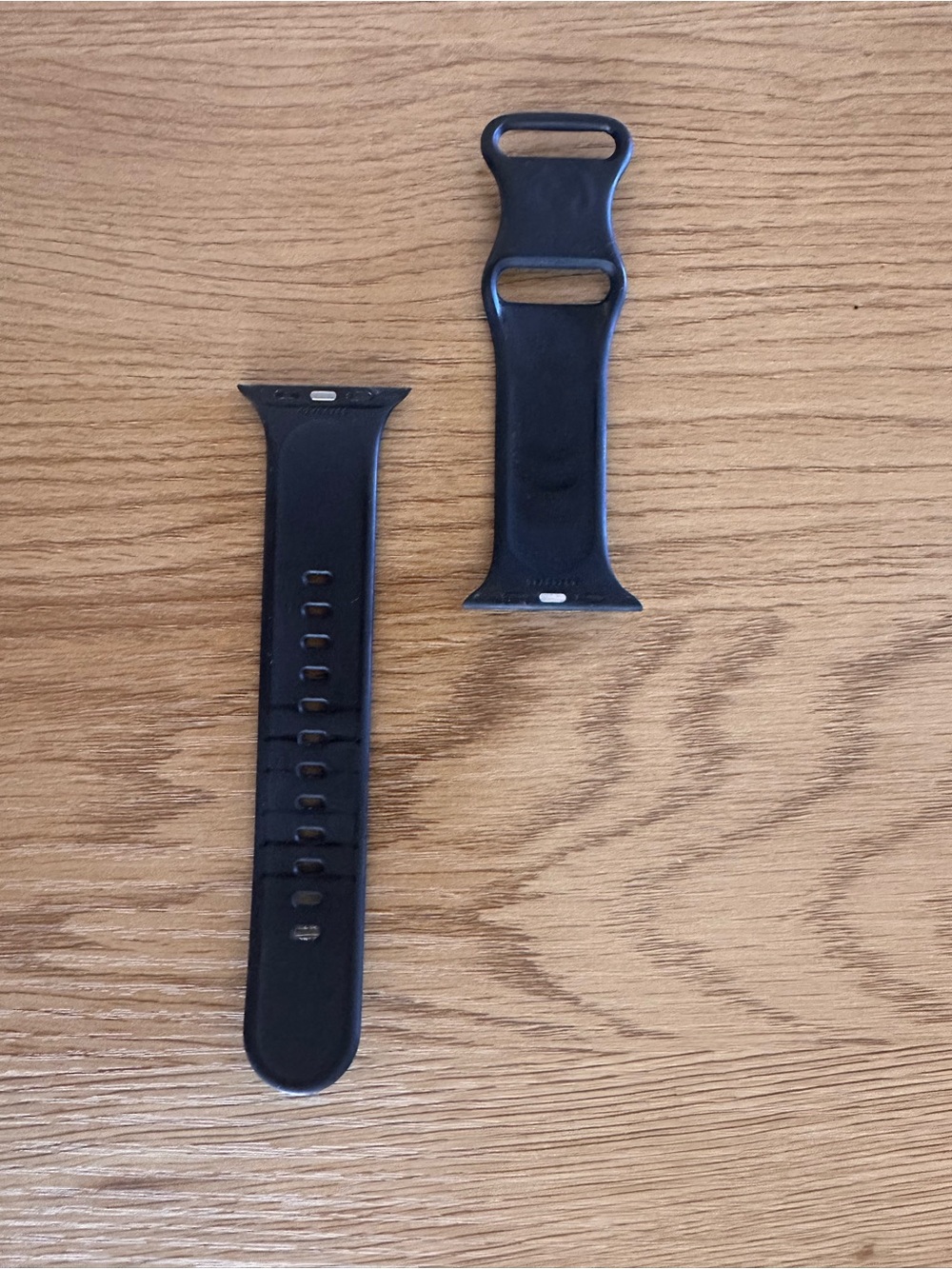 Black Silicone Apple Watch Band - Two Piece 42/43/44mm